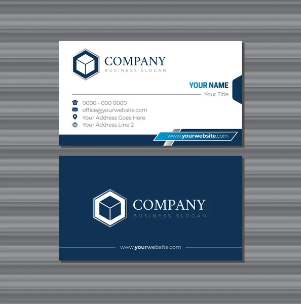 Modèle Carte Visite Entreprise Avec Logo — Image vectorielle