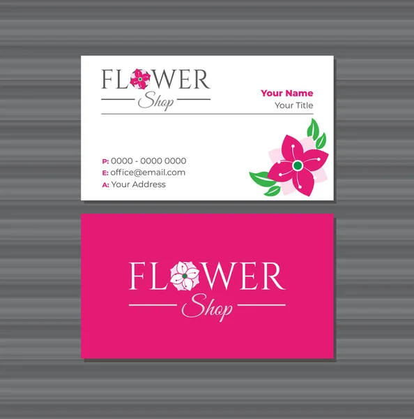 Florist Flower Shop Business Card — Stock Vector