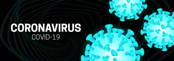 Ilustração Fundo Vírus Coronavirus Covid Com Vírus Corona — Vetor de Stock