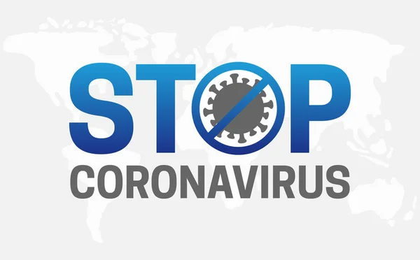 Fermare Coronavirus Covid Illustrazione Sfondo Con Corona Virus — Vettoriale Stock
