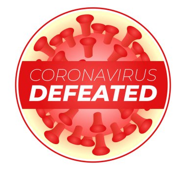 Coronavirus Mağlup Edilen Resimler Etiketi Rozeti