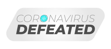 Coronavirus Mağlup Edilen Resimler Etiketi Rozeti