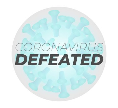 Coronavirus Mağlup Edilen Resimler Etiketi Rozeti