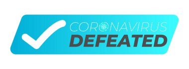 Coronavirus Mağlup Edilen Resimler Etiketi Rozeti