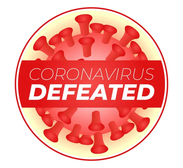 Coronavirus Mağlup Edilen Resimler Etiketi Rozeti