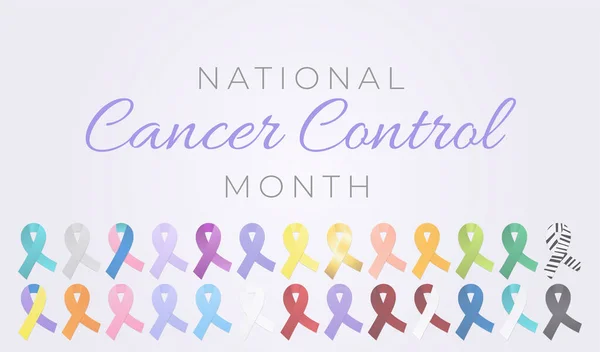 National Cancer Control Month Background Illustration — Stock Vector