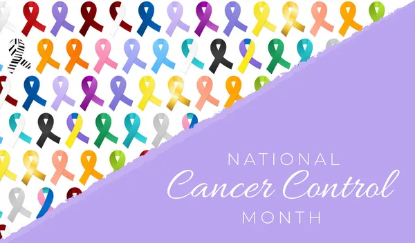 National Cancer Control Month Background Illustration — Stock Vector