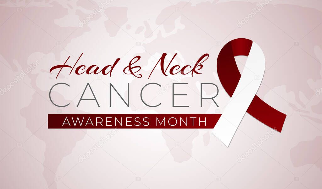 Head and Neck Cancer Awareness Month Background Illustration