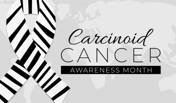 Carcinoid Cancer Awareness Month Background Illustration Banner — Stock Vector