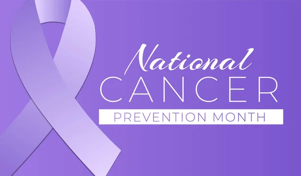 Ulusal Kanser Önleme Ayı Arkaplan Llüstrasyon Sancağı — Stok Vektör