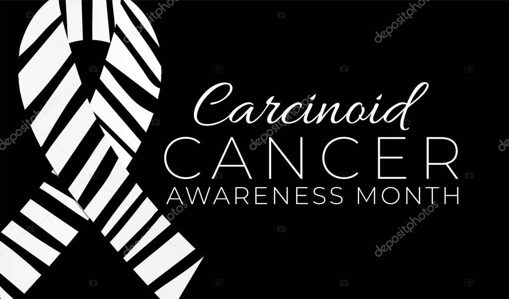 Zebra Print Carcinoid Cancer Awareness Month Background Illustration