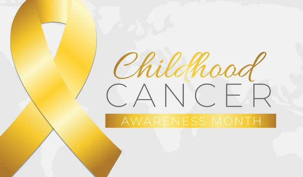 Childhood Cancer Awareness Month Background Illustration Banner — Stock Vector