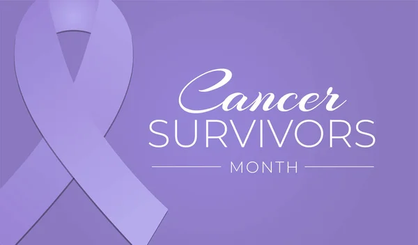 Cancer Survivors Month Awareness Month Background Illustration — Stock Vector