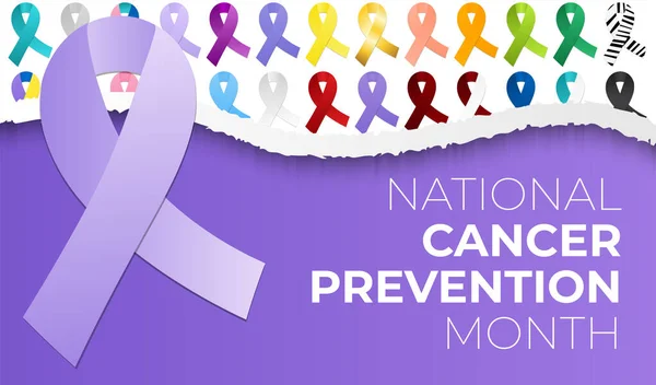 National Cancer Prevention Month Background Illustration