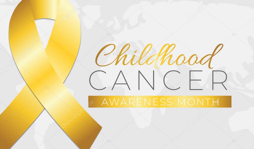 Childhood Cancer Awareness Month Background Illustration Banner