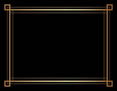 Geometrik Gatsby Art Deco tarzı çerçeve tasarımı