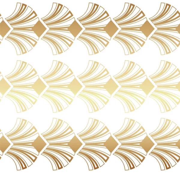 Light Gold Geometric Gatsby Art Deco Pattern Background — 스톡 벡터