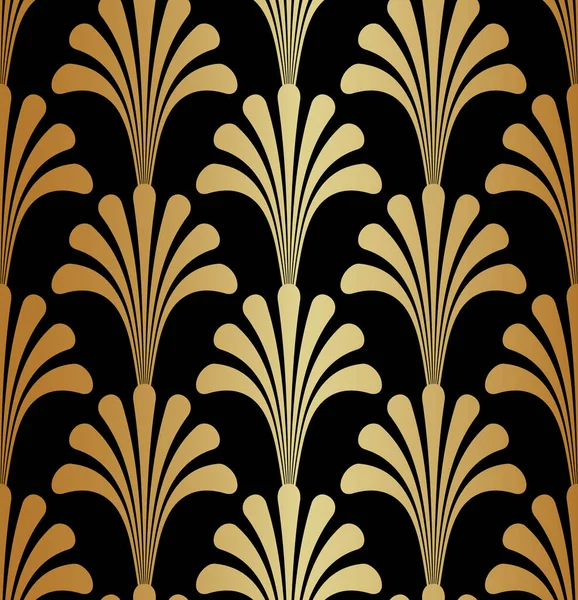 Gold Art Deco Gatsby Pattern Background — Stock Vector