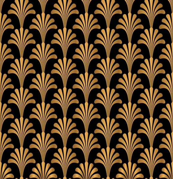 Gold Art Deco Gatsby Pattern Background — Stock Vector