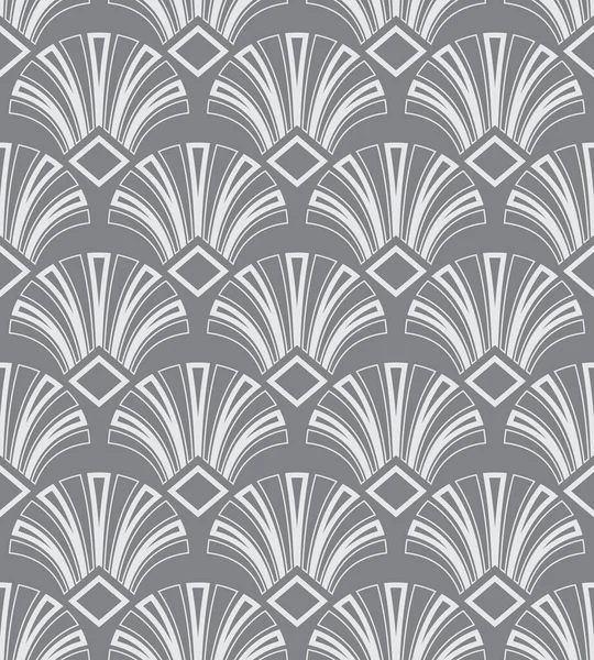 Silver Gray Gatsby Art Deco Pattern Background Design — 스톡 벡터