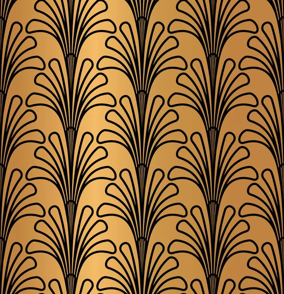Art Deco Gatsby Ornament Outline Pattern Background — Stock Vector
