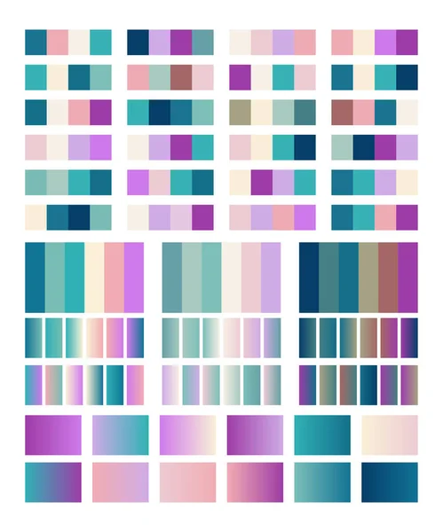 Palette Couleurs Froides Swatches Design — Image vectorielle