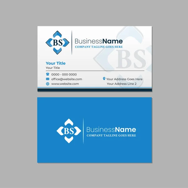 Monogram Bedrijf Business Card Template Met Logo — Stockvector