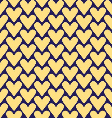 Sarı Kalp Kusursuz Tekrarlama Deseni Tasarımı