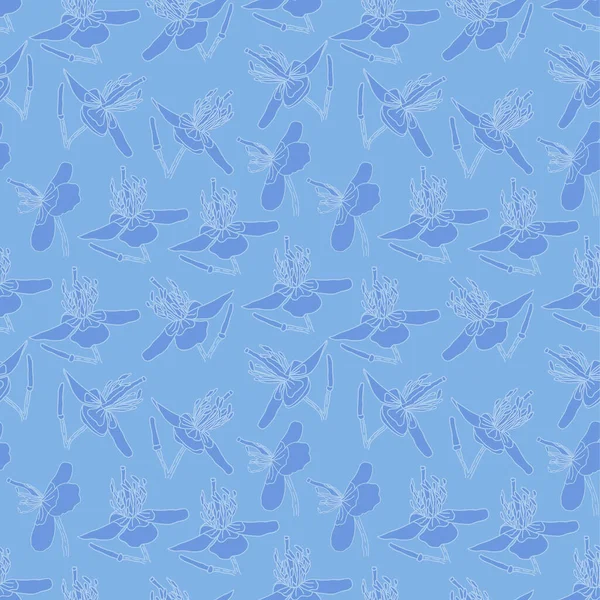 Blue Fabric Textile Pattern — стоковый вектор