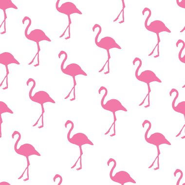 Pembe Parlak Flamingo Çizgili Desen Tasarımı