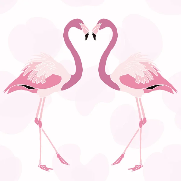 Lekki Różowy Flamingo Ilustracja Projekt — Wektor stockowy