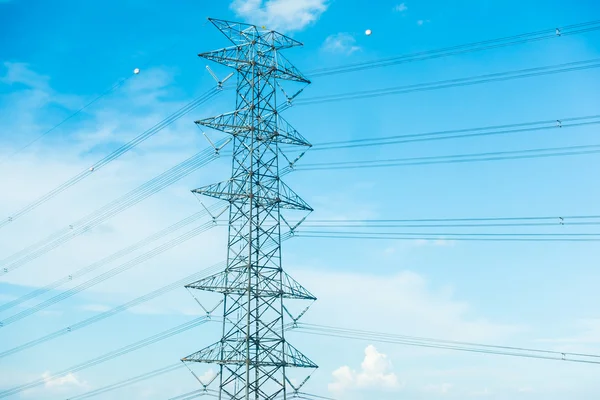 Electricity pole on sky — Stock Photo, Image