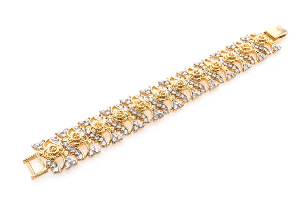 Bracciale in oro isolato — Foto Stock