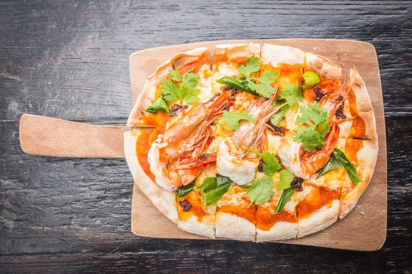 Tom yum Pizza — Stock Image Tom yum Pizza Stock Picture