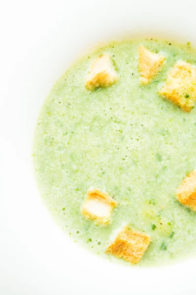 Green spinach cream soup — Stock Photo, Image