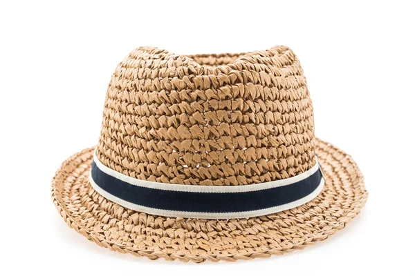 화이트에 대 한 밀 짚 모자 — 스톡 사진