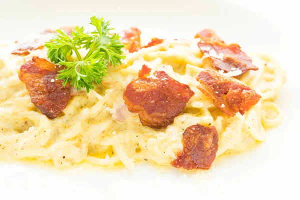 Delicioso espaguete carbonara — Fotografia de Stock
