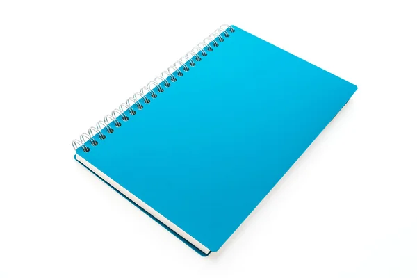 Cuaderno azul en blanco — Foto de Stock