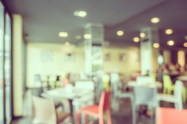 blur coffee shop and restaurant
