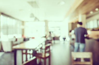 Soyut bulanıklık kahve dükkanı