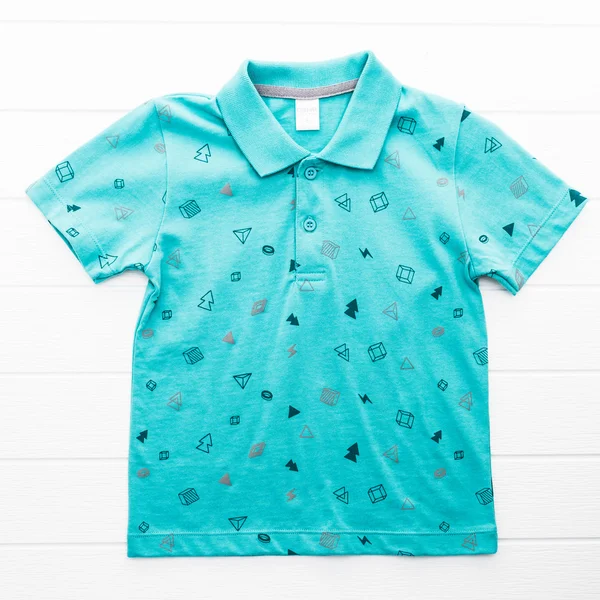 turquoise polo shirt