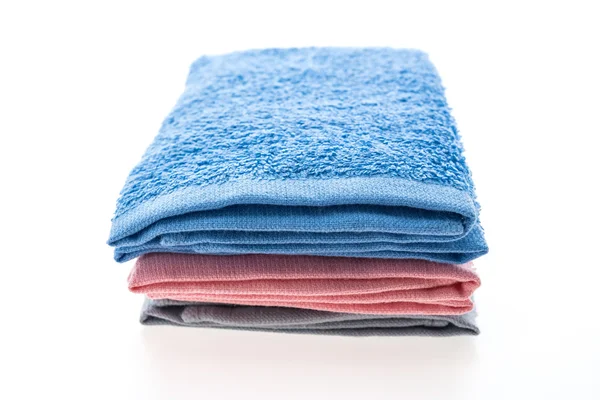 Stack of colorful of bath towels — Stock Photo, Image