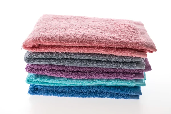 Stack of colorful of bath towels — Stock Photo, Image