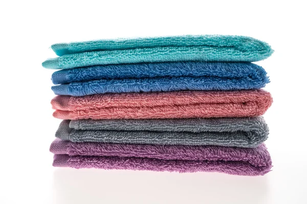 Stack of colorful of bath towels — Stock Photo, Image