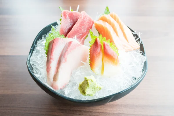 Raw fresh sashimi with salmon — Stock Photo, Image