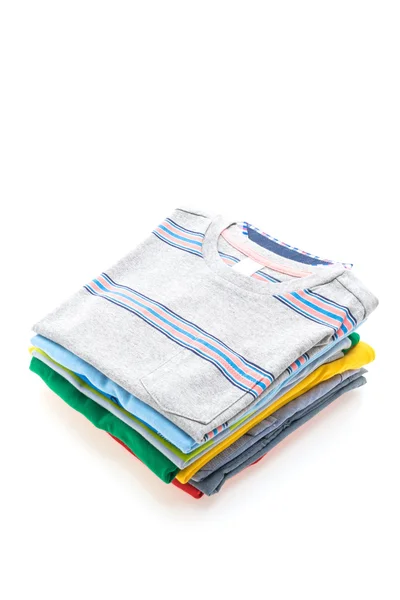 Pilha de camisetas e camisas Polo — Fotografia de Stock