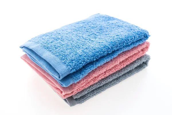 Stos kolorowe ręczniki kąpielowe — Zdjęcie stockowe