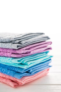 renkli yığını banyo Havlu