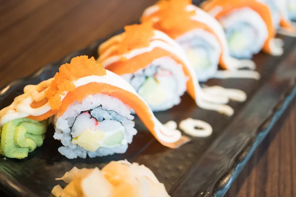 Salmon sushi roll — Stock Photo, Image