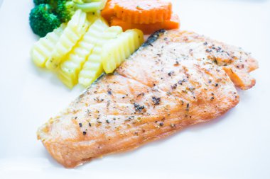 ızgara somon steak